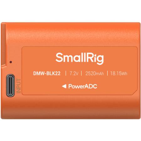 SmallRig 4979 - zamiennik akumulatora DMW-BLK22, 2520mAh, 7.2V, 2520mAh, USB-C, pomarańczowy_1